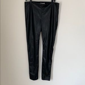 Faux leather pants